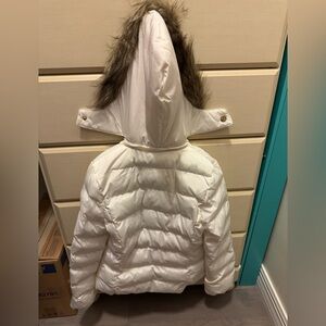 Copper Key White Faux Fur Jacket